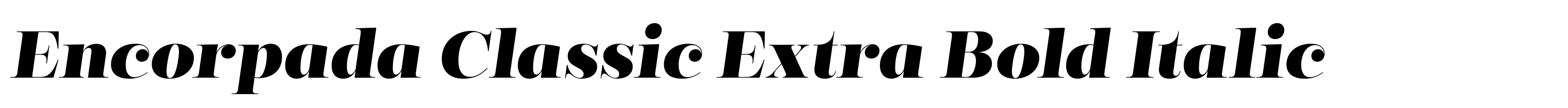 Encorpada Classic Extra Bold Italic